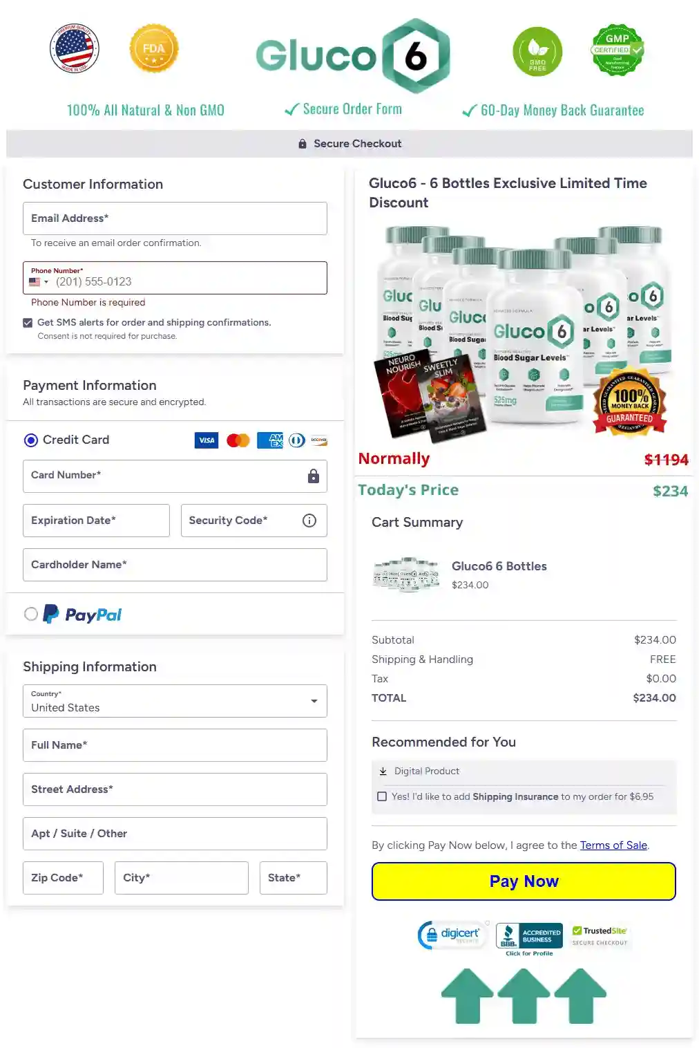 gluco6 buy page